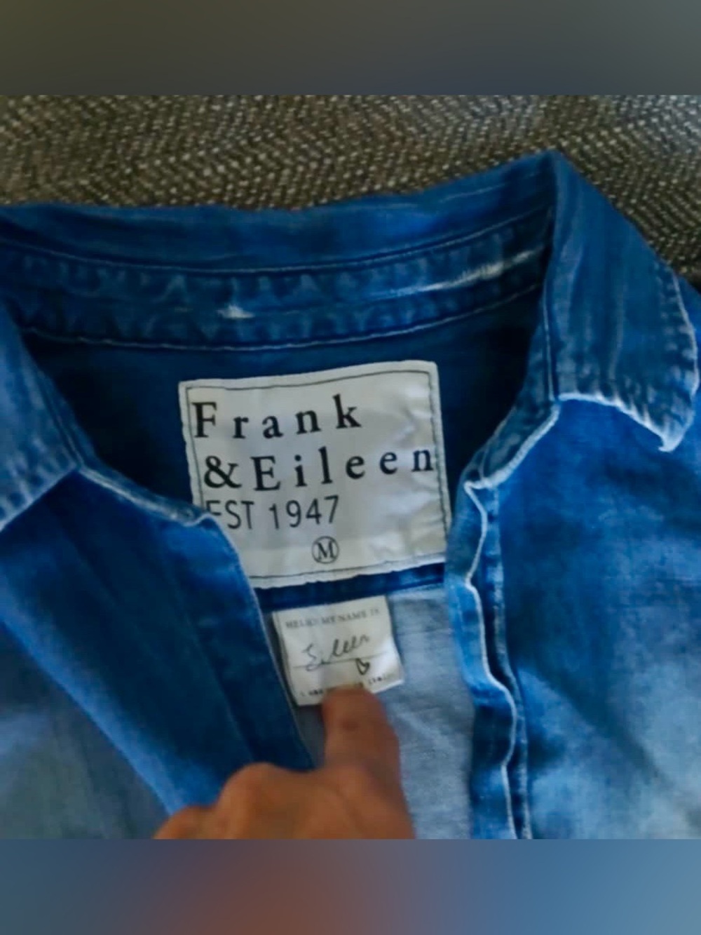 Frank & Eileen EILEEN Relaxed Button-Up Shirt Women’s Size M - Picture 10 of 11